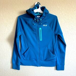 Women’s Blue Fila Sport Zip Up Jacket Size Small